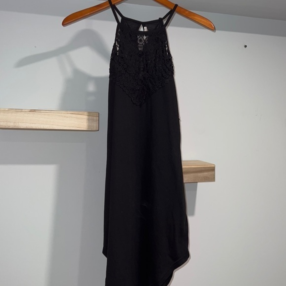 Love culture black‎ lace halter top dress